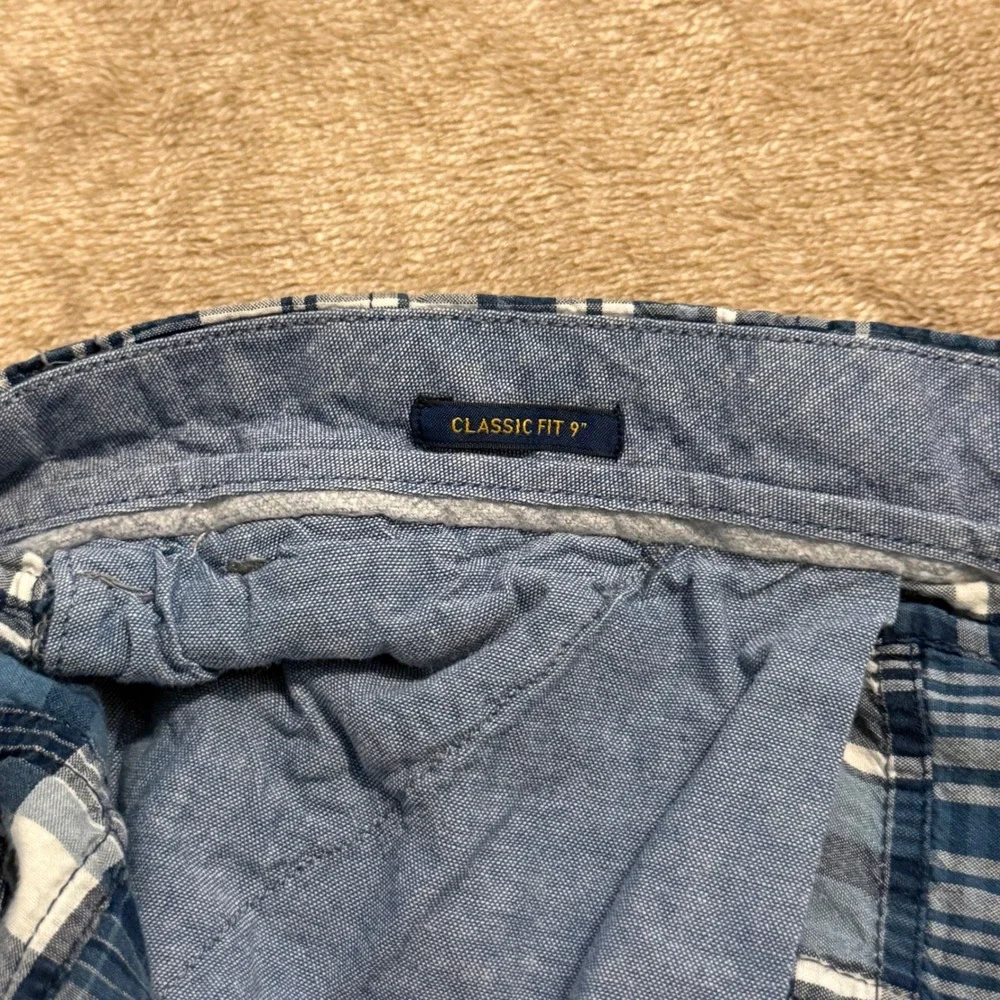 Polo Ralph Lauren Mens Blue Patchwork India Madras Classic Fit 9 Shorts 38